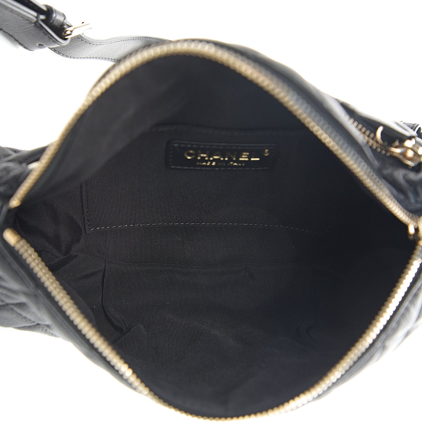 Calfskin Quilted Banane Waist Bag Fanny Pack Black