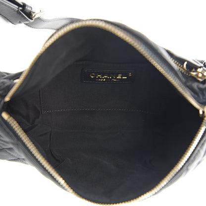 Chanel Calfskin Quilted Banane Waist Bag Fanny Pack Black 4 of 9