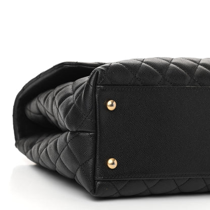 Chanel Caviar Quilted Medium Coco Handle Flap Black 9 of 10