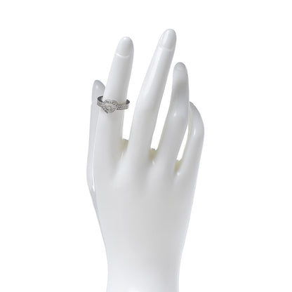 Chopard 18K White Gold Diamond Happy Heart Ring 53 6.25 2 of 5