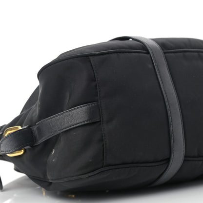 Prada Tessuto Nylon Soft Calfskin Shopping Satchel Black 7 of 15
