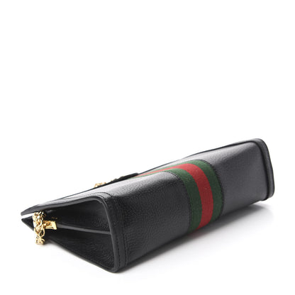 Gucci Calfskin GG Web Small Ophidia Chain Shoulder Bag Black 4 of 10