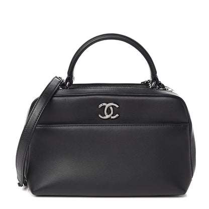 Chanel Calfskin Small Trendy CC Bowling Bag Black 1 of 11