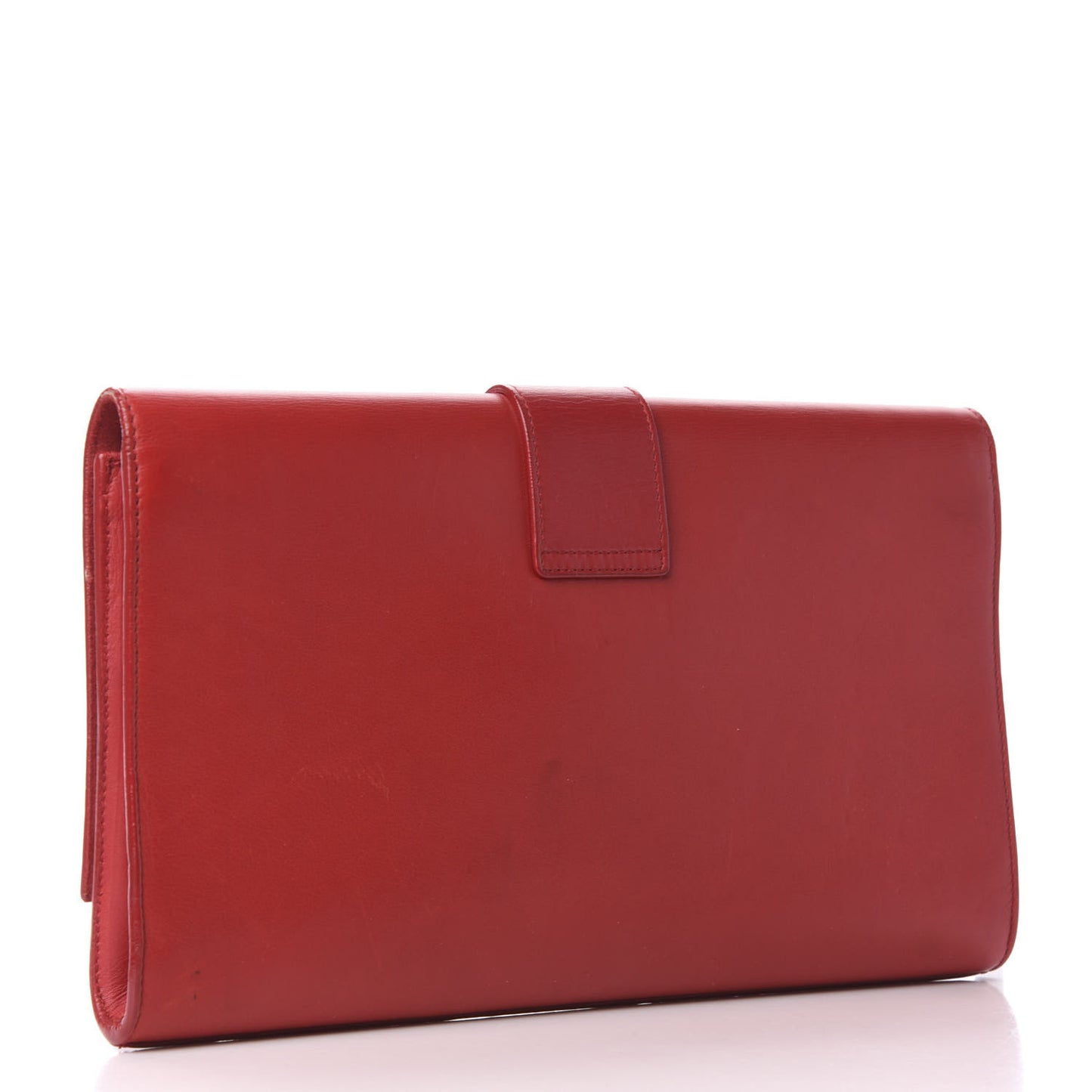 Calfskin Classic Y Ligne Clutch Red