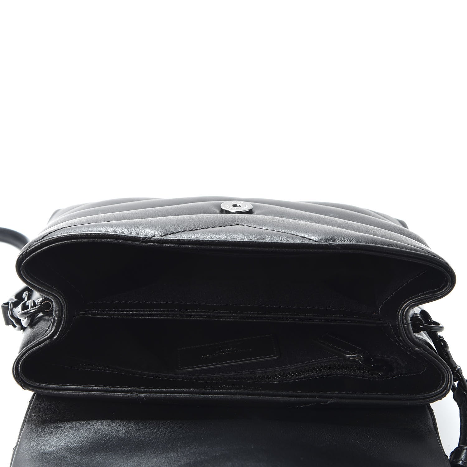 Saint Laurent Calfskin Y Quilted Monogram Toy Loulou Crossbody Bag Black 4 of 11