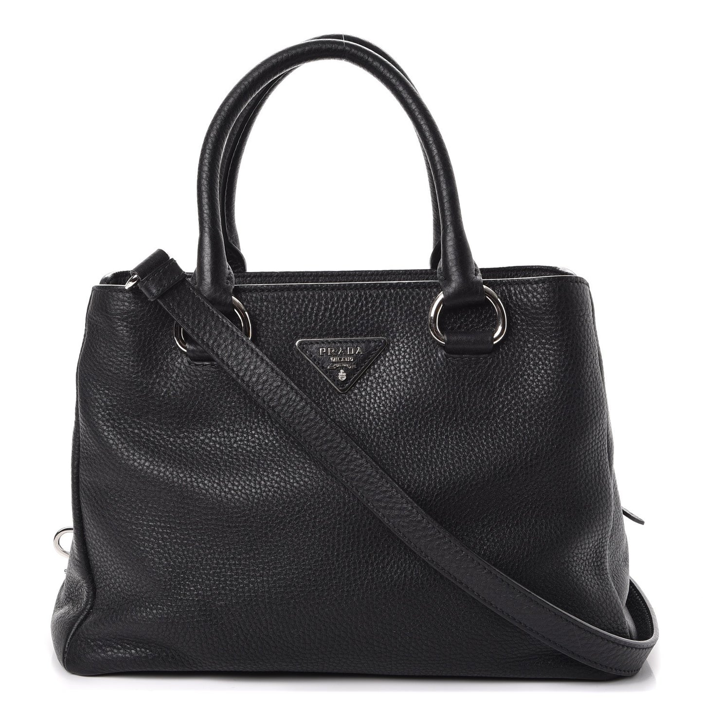 Vitello Daino Tote Nero Black