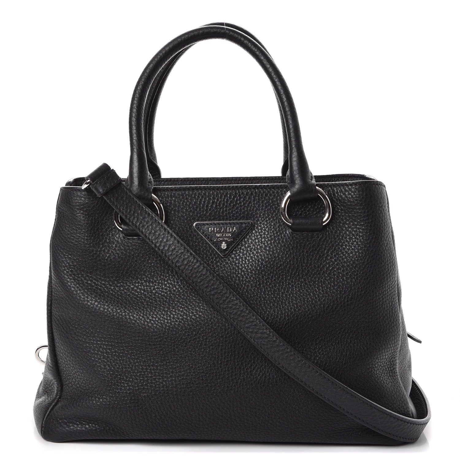 Prada Vitello Daino Tote Nero Black 1 of 10