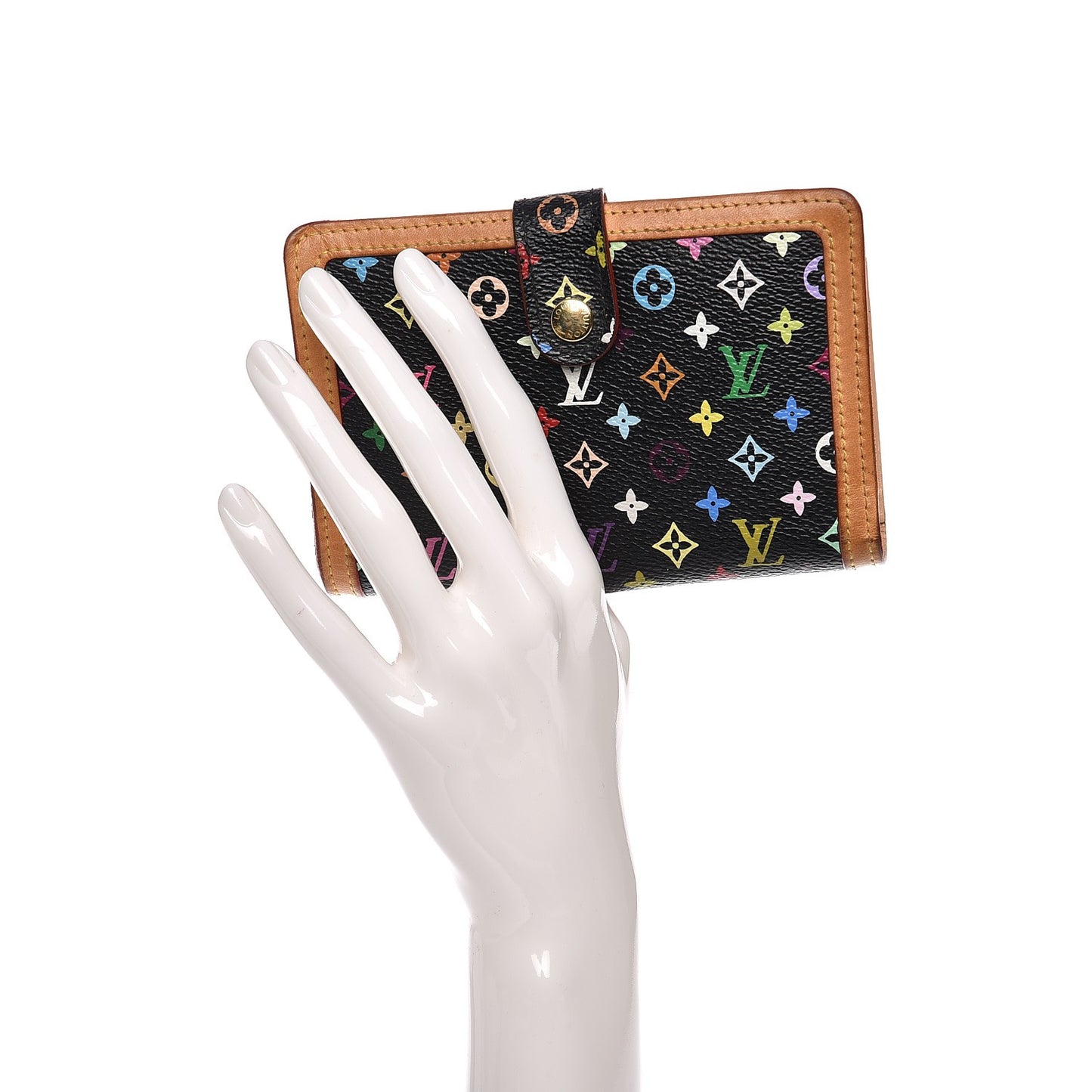 Monogram Multicolor French Purse Wallet Black