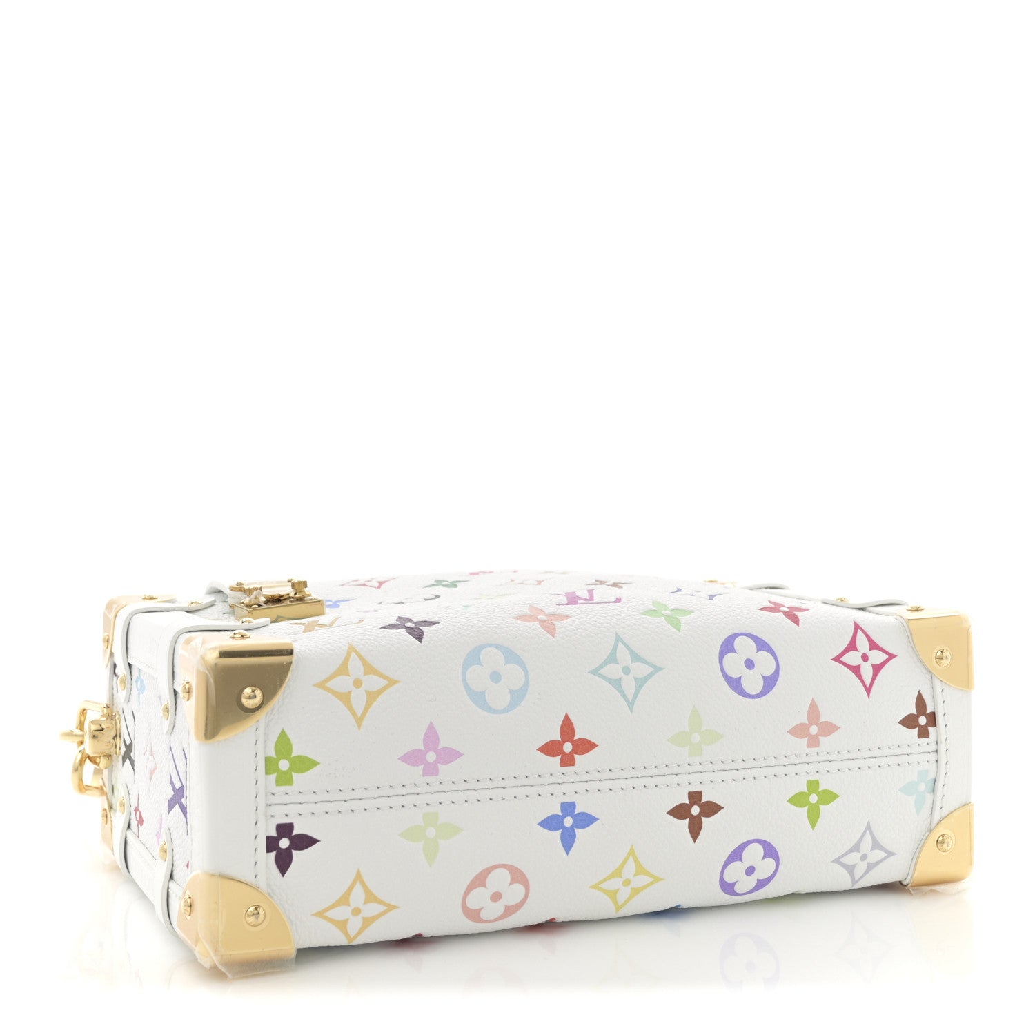 Louis Vuitton LV x TM Cowhide Monogram Multicolor Side Trunk MM White 4 of 9