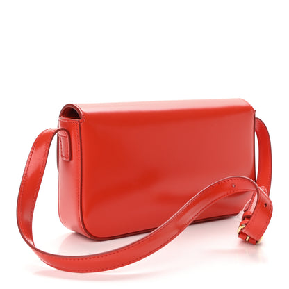 Celine Shiny Calfskin Triomphe Shoulder Bag Bright Red 3 of 11