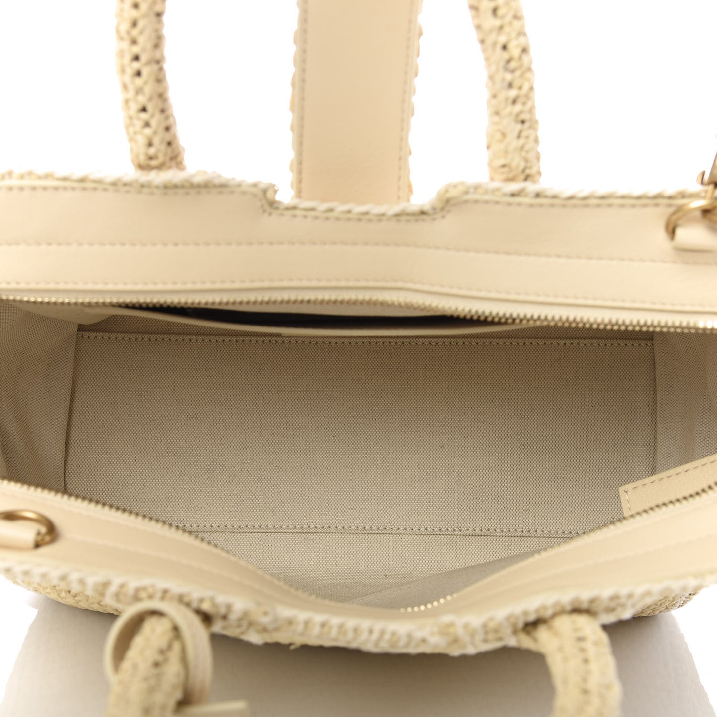 Raffia Baby Monogram Downtown Cabas Naturale