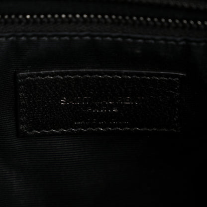 Saint Laurent Lambskin Quilted Toy Loulou Puffer Monogram Monochrome Chain Satchel Black 6 of 12