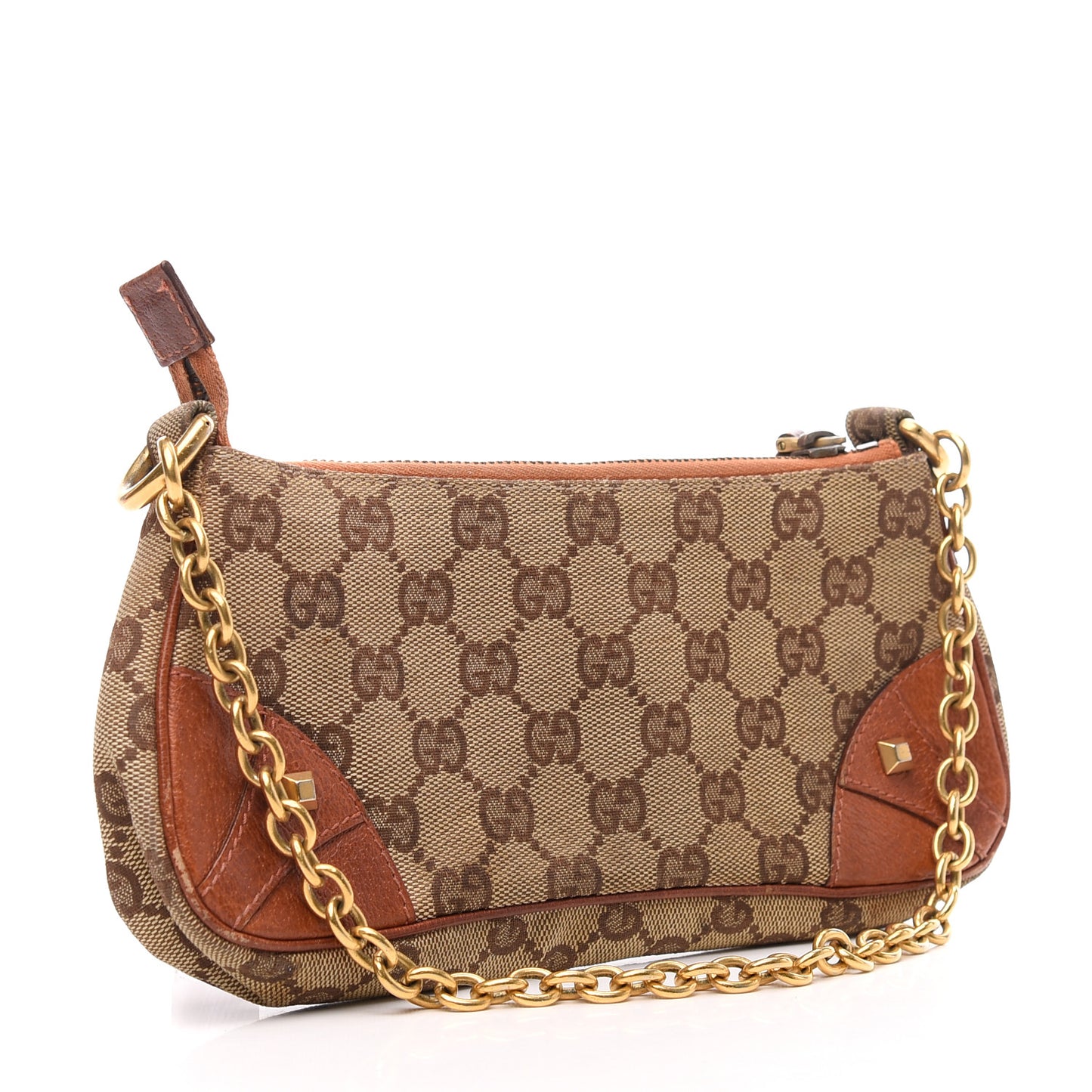 Monogram Horsebit Nail Chain Pochette Orange