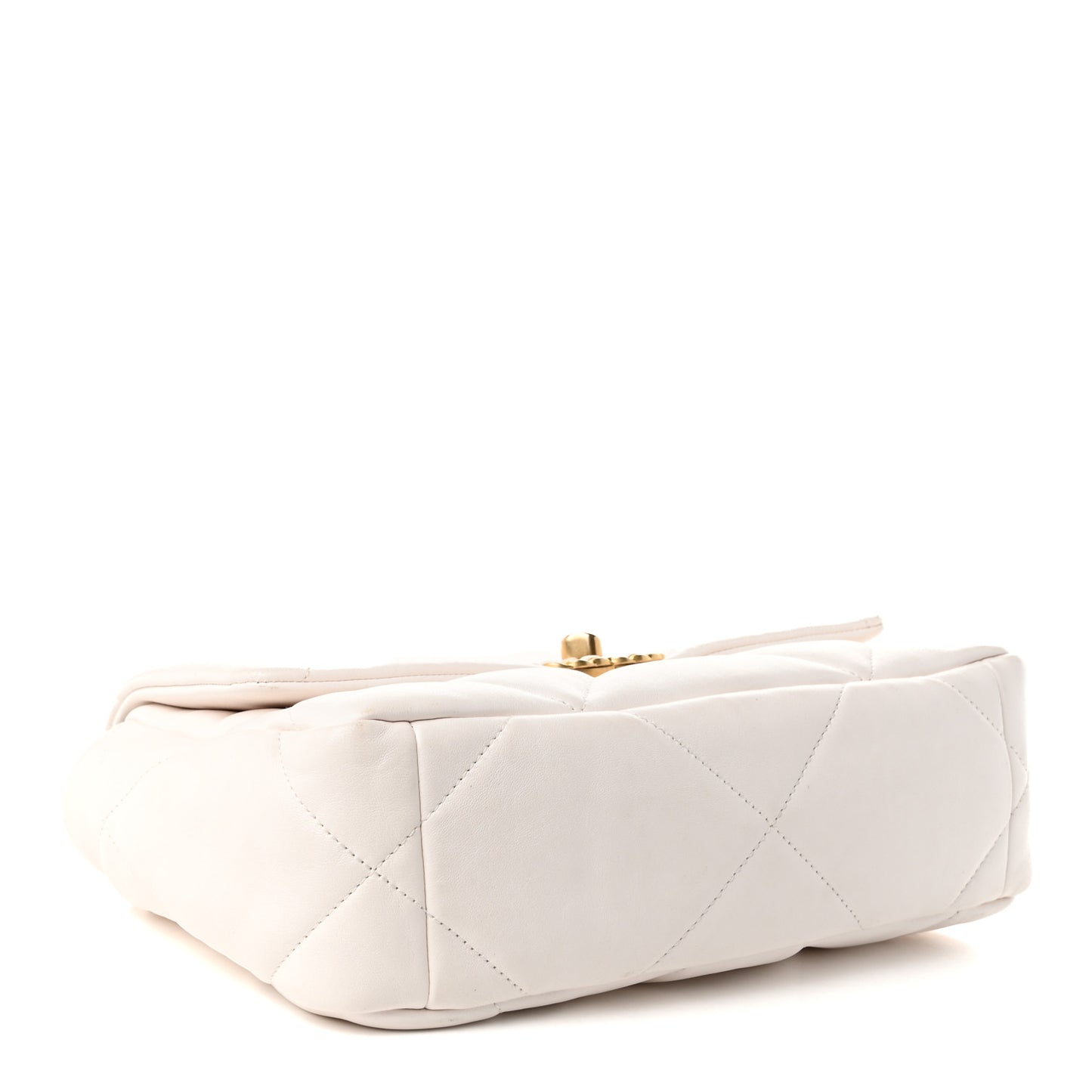 Lambskin Quilted Medium Chanel 19 Flap White