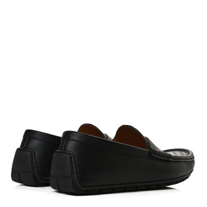 Gucci Calfskin Miro Soft Microguccissima Mens Driver Loafer 6.5 Black 4 of 13