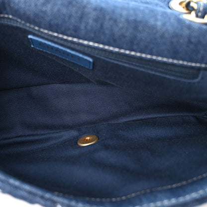 Chanel Denim Quilted Medium Denim Trip Single Flap Blue 5 of 10
