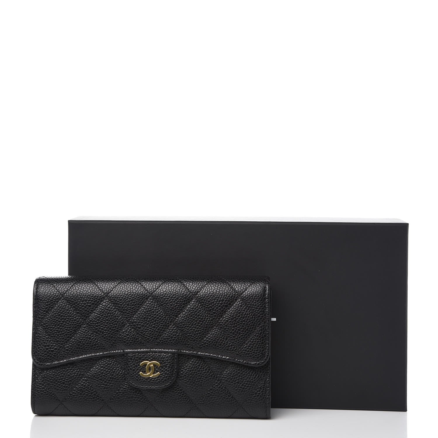 Chanel Caviar Quilted Large Flap Wallet Black 9 of 9