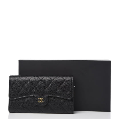 Chanel Caviar Quilted Large Flap Wallet Black 9 of 9