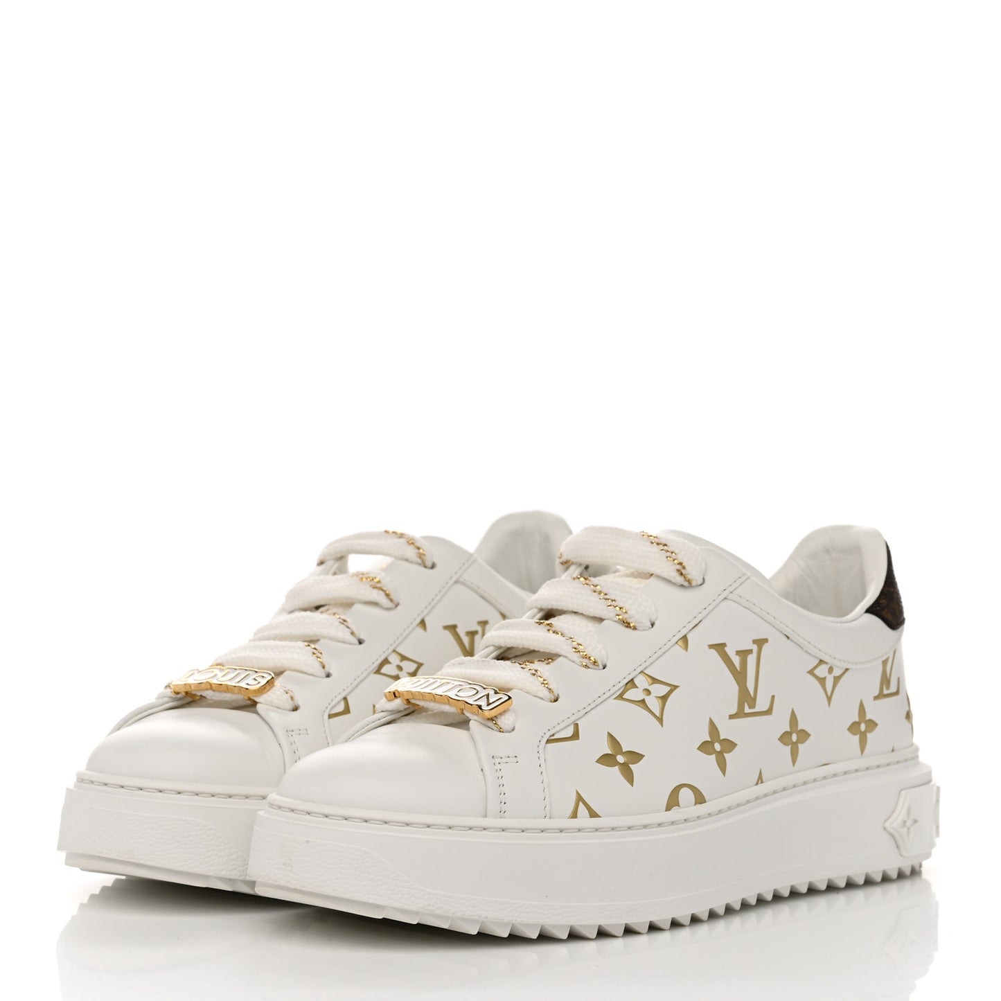 Monogram Time Out Sneakers 38 Gold