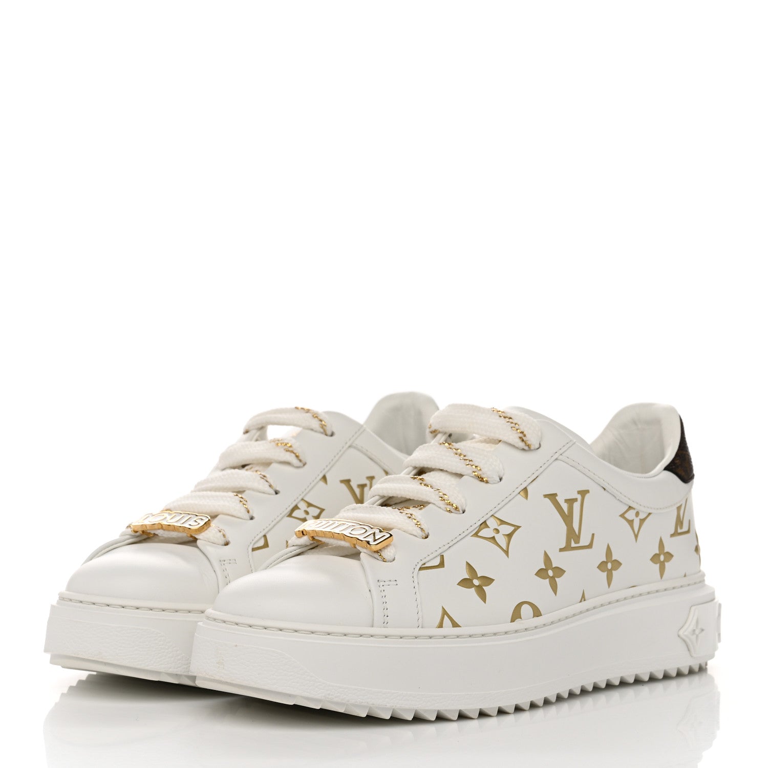 Louis Vuitton Monogram Time Out Sneakers 38 Gold 3 of 9