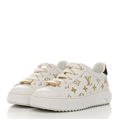 Louis Vuitton Monogram Time Out Sneakers 38 Gold 3 of 9