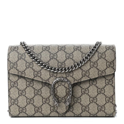 Gucci GG Supreme Monogram Mini Dionysus Chain Wallet Beige Black 1 of 4