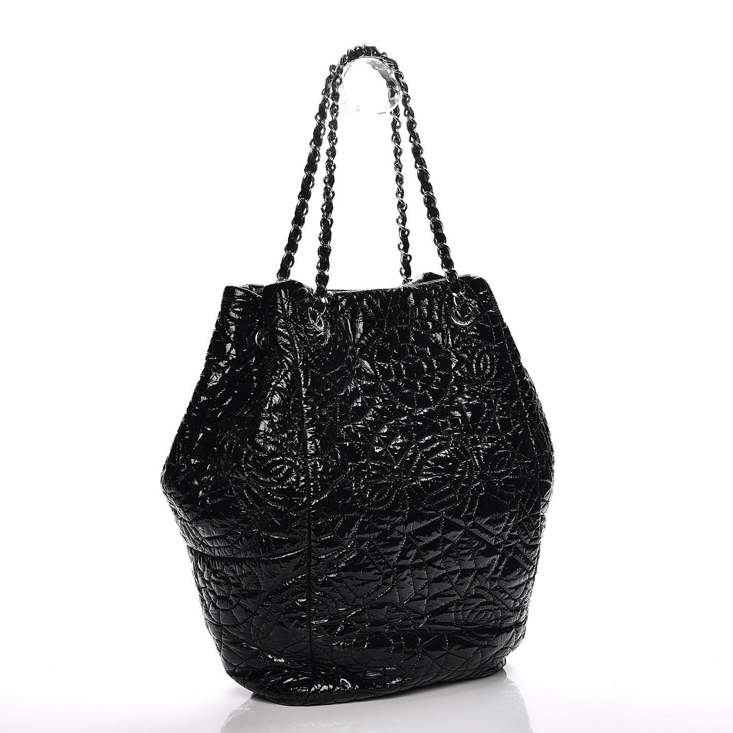 Vinyl Graphic Edge Tote Black