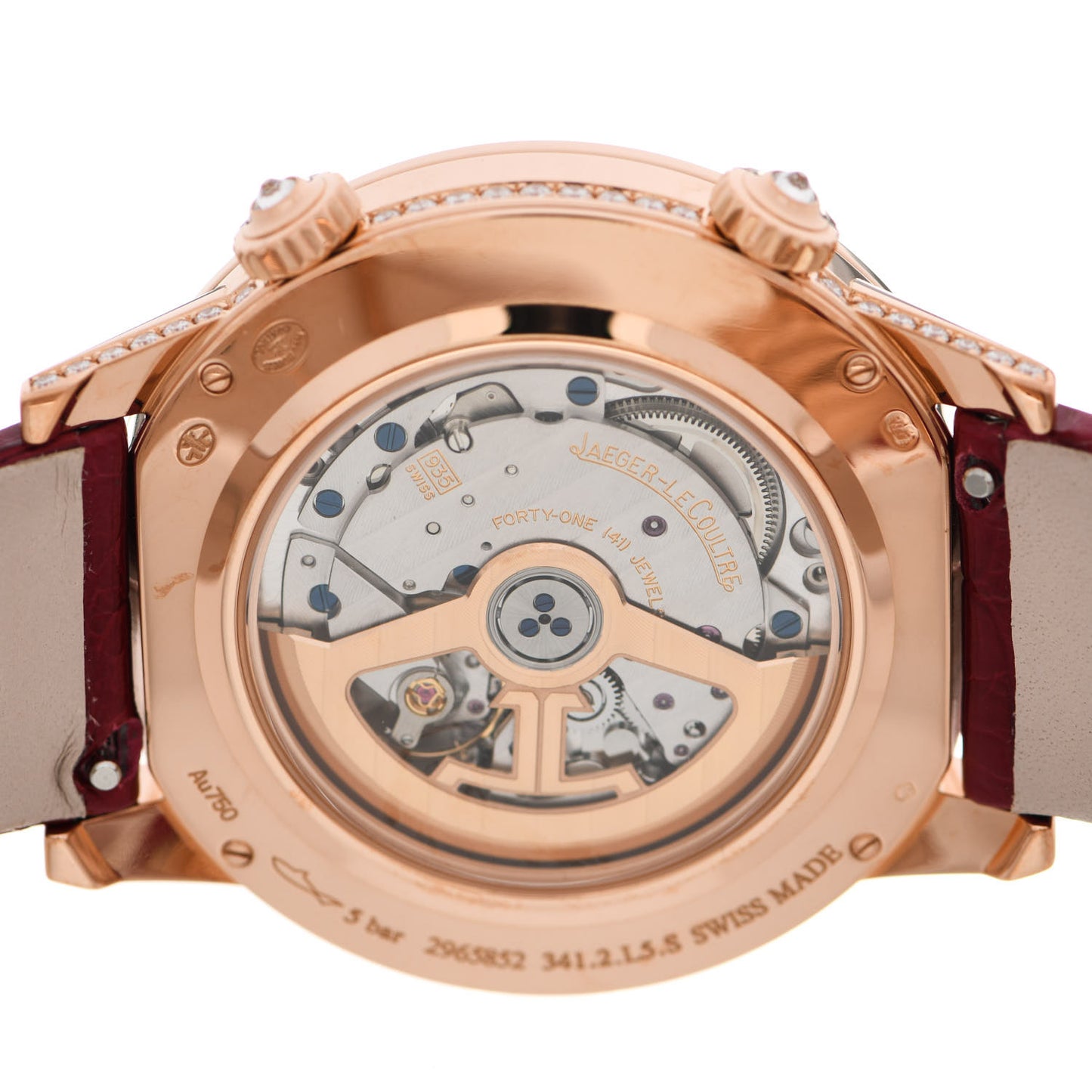 18K Rose Gold Alligator Diamond Bezel Mother of Pearl 39mm Rendez-Vous Moon Automatic Watch Q3532490