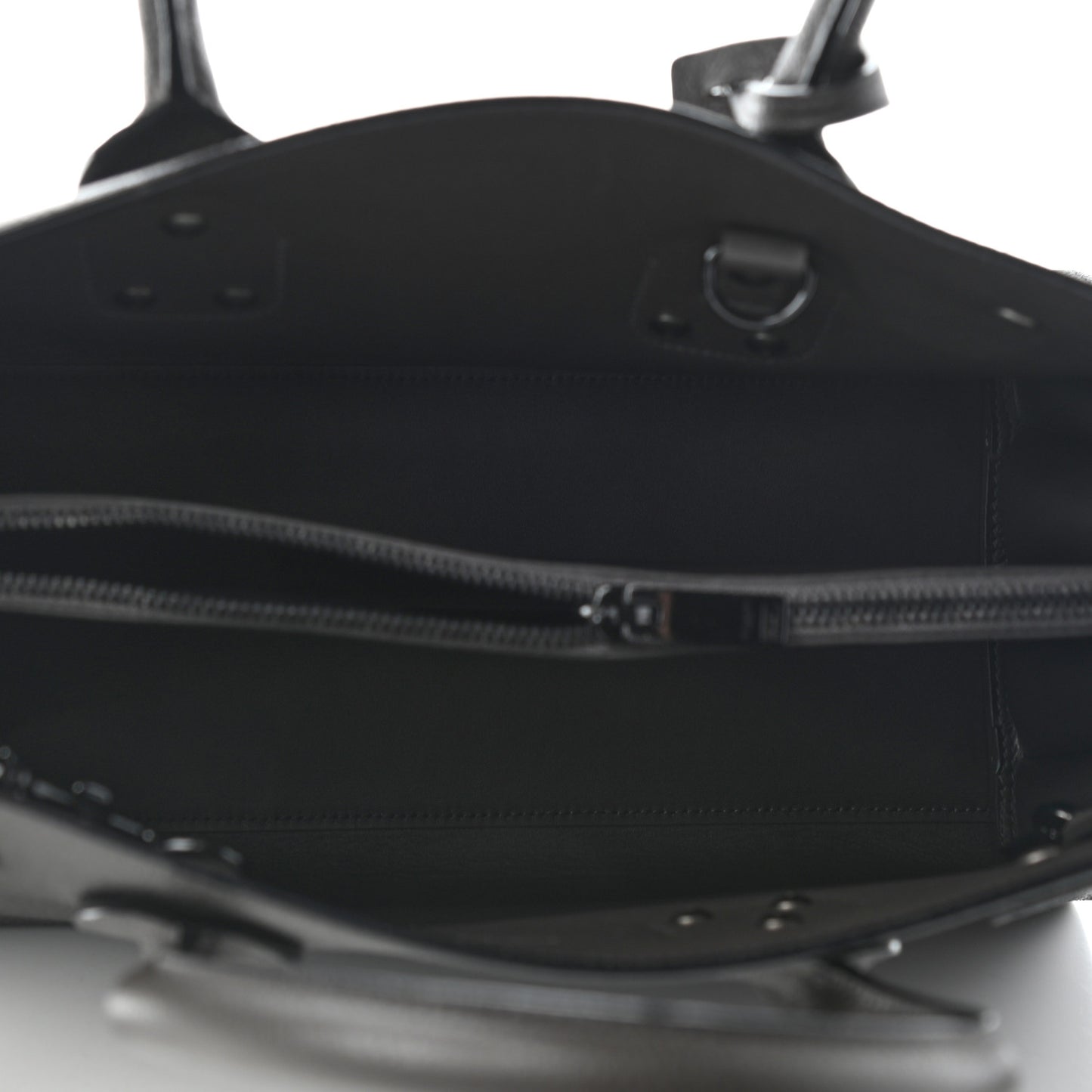 Grained Calfskin Small Sac De Jour Black