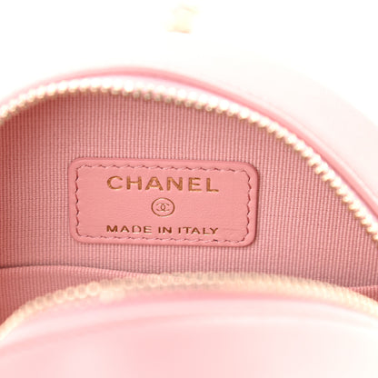 Chanel Lambskin Quilted Chanel 19 Round Clutch With Chain Pink 6 of 9