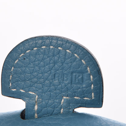 Hermes Taurillon Clemence Evelyne PM Blue Jean 9 of 9