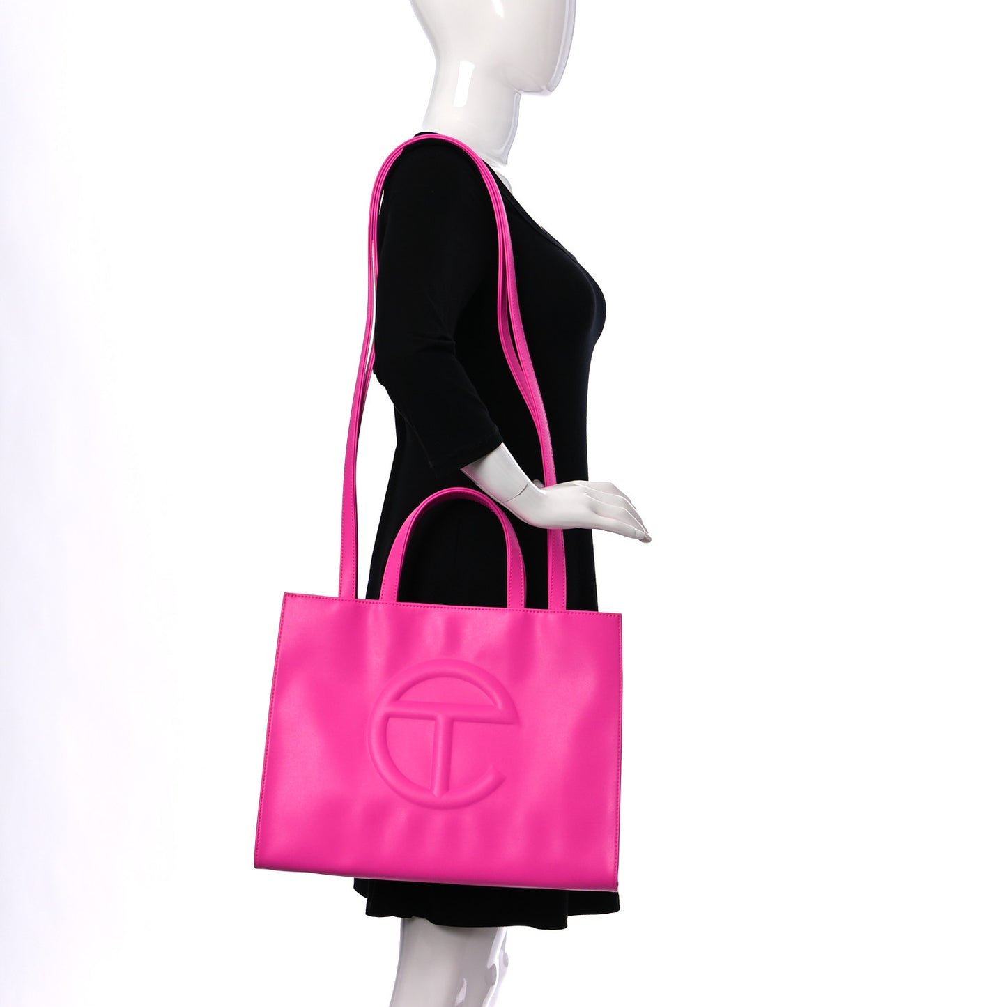 Vegan Leather Medium Shopping Bag Azalea