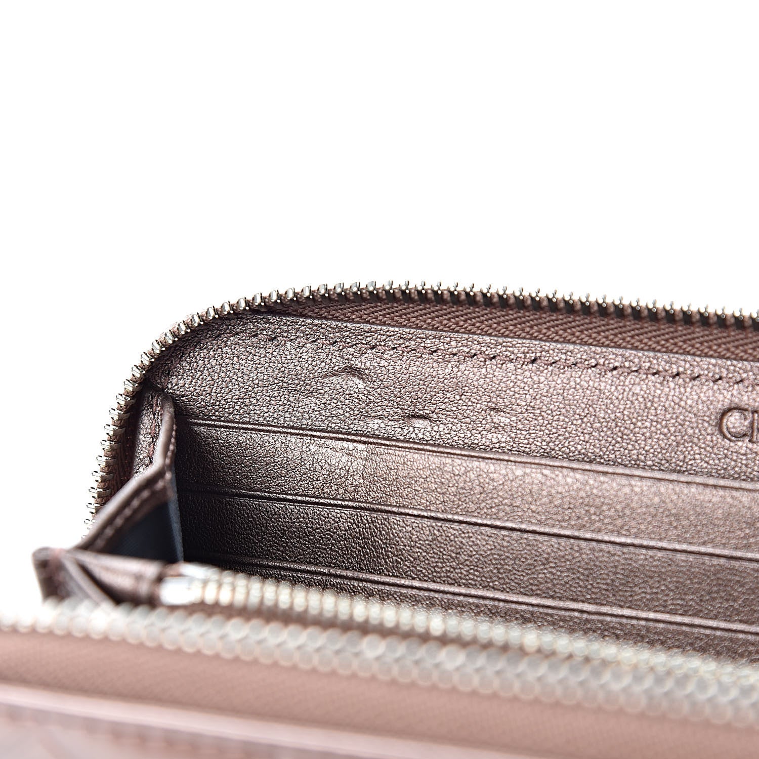 Christian Dior Patent Cannage Zip Around Wallet 9 of 10