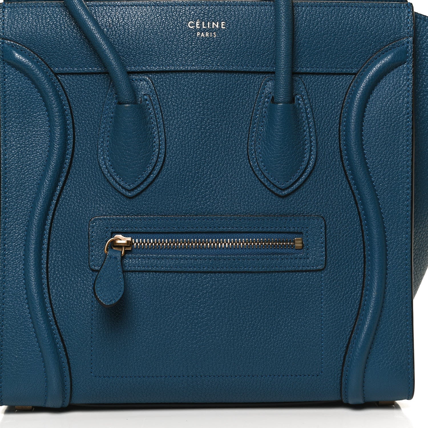 Celine Goatskin Micro Luggage Deepsea 9 of 13