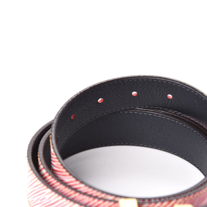 Louis Vuitton Epi 30mm LV Twist Belt 90 36 Denim Red 5 of 10