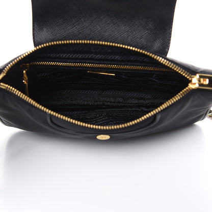 Prada Tessuto Nylon Saffiano Crossbody Bag Black 5 of 9