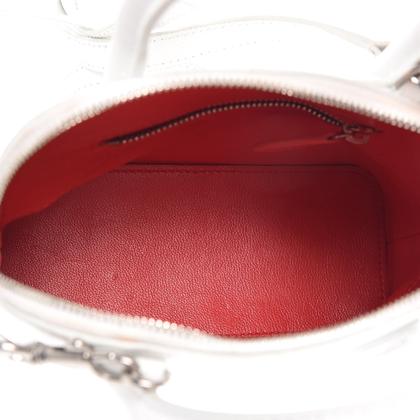 Grained Calfskin XXS Ville Top Handle Bag White Black