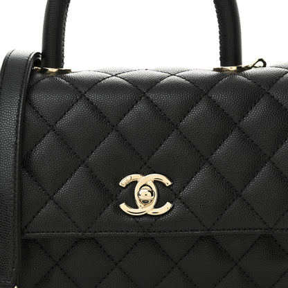 Chanel Caviar Quilted Mini Coco Handle Flap Black 8 of 10