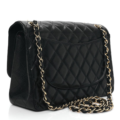 Chanel Caviar Quilted Jumbo Double Flap Black 3 of 11