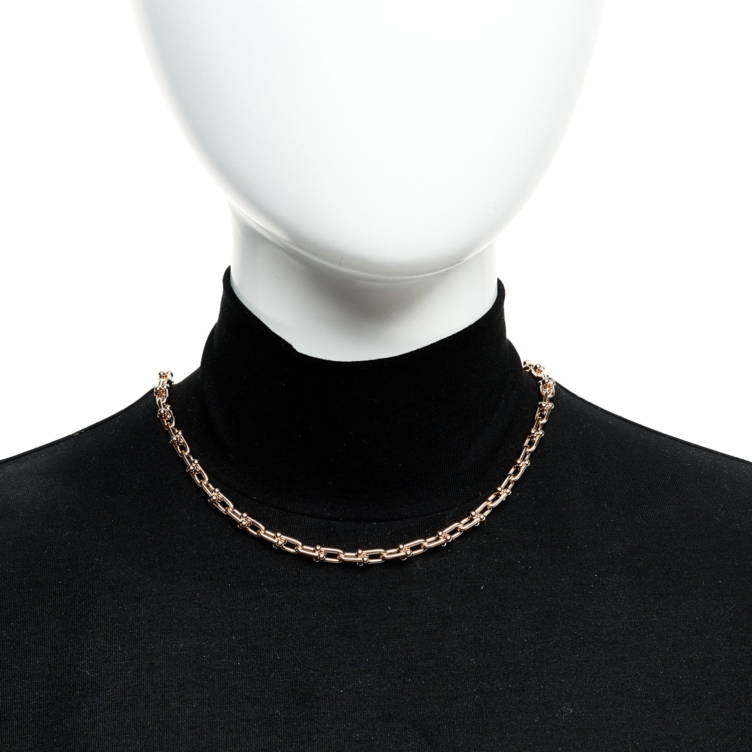Tiffany 18K Rose Gold Small HardWear Link Necklace 2 of 5