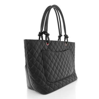 Chanel Calfskin Quilted Large Cambon Tote Black 3 of 11