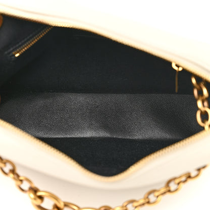 Saint Laurent Lambskin Quilted Le Maillon Chain Strap Crossbody Crema Soft 5 of 12