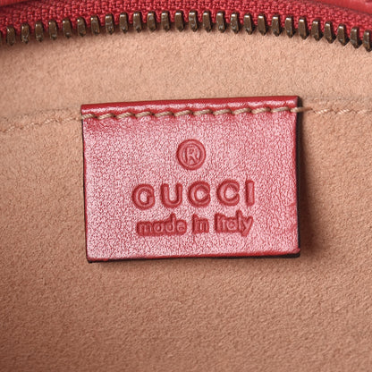 Gucci Calfskin Matelasse Small GG Marmont Chain Shoulder Bag Hibiscus Red 6 of 12