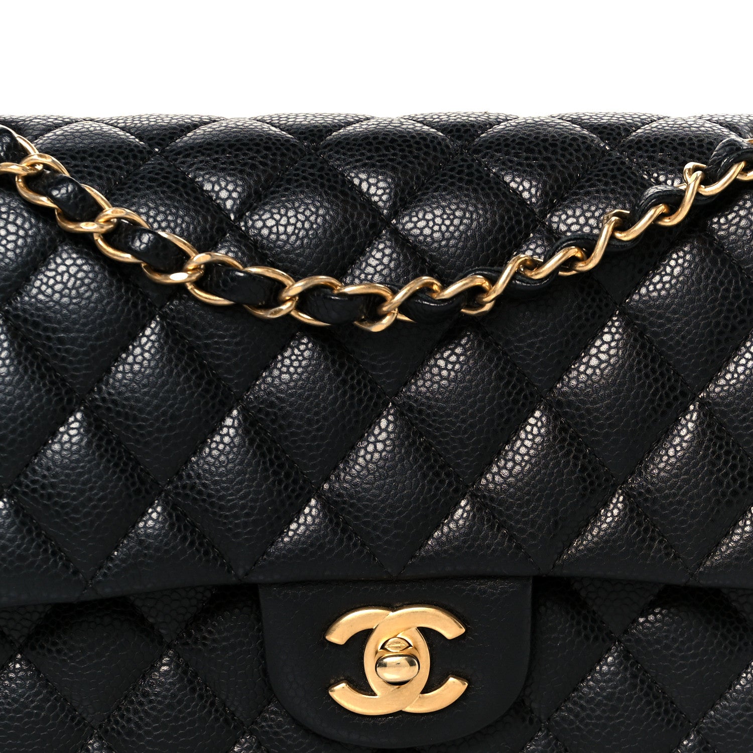 Chanel Caviar Quilted Medium Double Flap Black 9 of 12