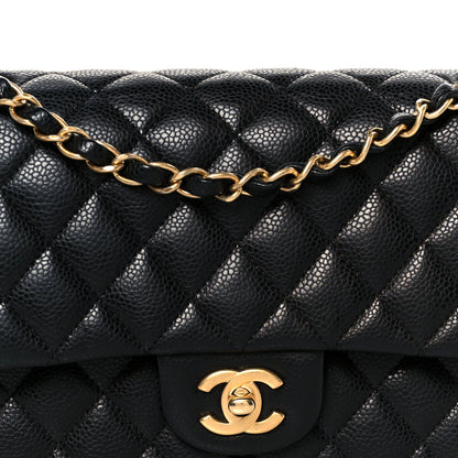 Chanel Caviar Quilted Medium Double Flap Black 9 of 12