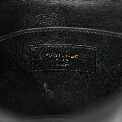 Saint Laurent Lambskin Matelasse Monogram Medium Vicky Chain Bag Black 6 of 17