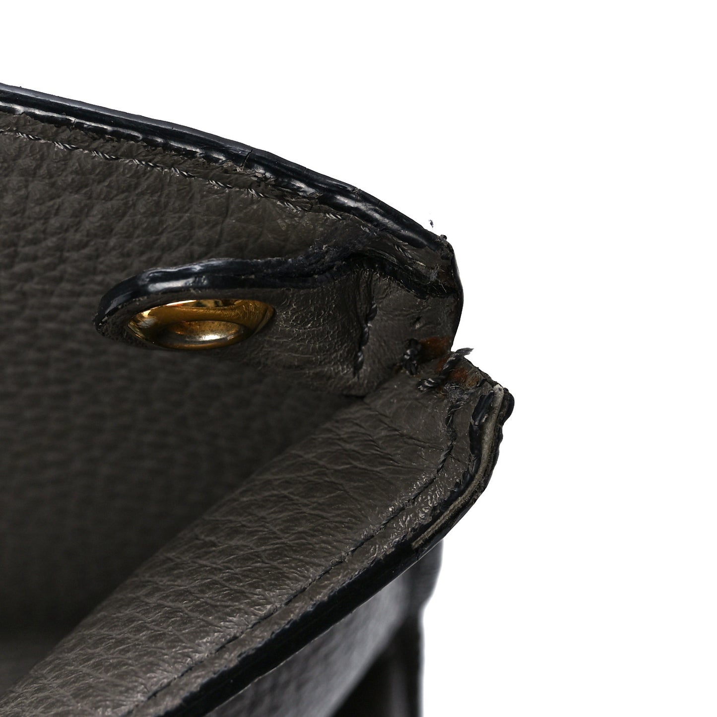 Grained Calfskin Alix Padlock Zip Tote Graphite