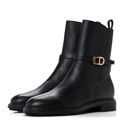 Christian Dior Calfskin Empreinte Ankle Boot 40 Black 3 of 16