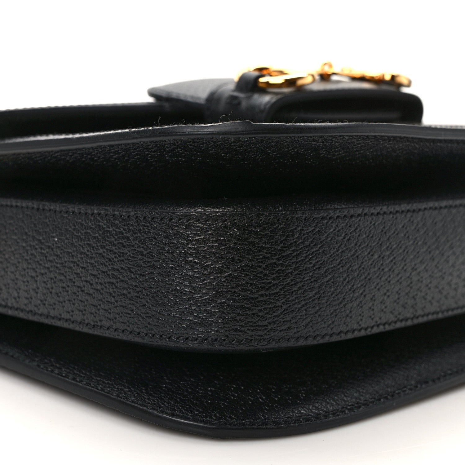 Gucci Jacquard Black Denim GG Monogram Textured Dollar Calfskin Horsebit 1955 Shoulder Bag Black Ivory 9 of 13