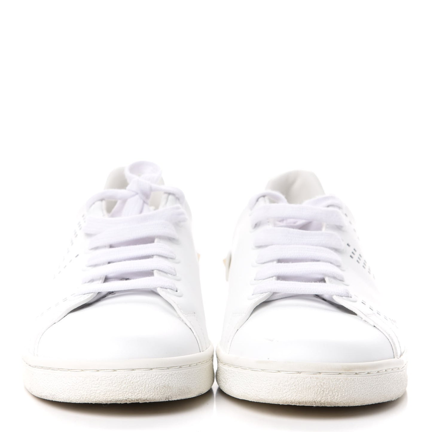 Calfskin Womens Backnet Sneakers 37.5 White